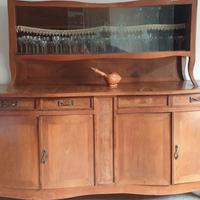 Credenza vintage con alzata a vetrina