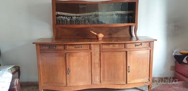 Credenza vintage con alzata a vetrina