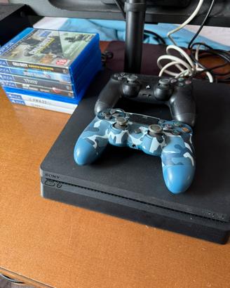Ps4 slim 1TB FW11.02 HEN 2 joystick e giochi