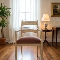 SEDIA IN LEGNO DECORATA