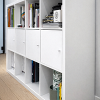 IKEA KALLAX 4x3 bianco con ante - ottime condizion