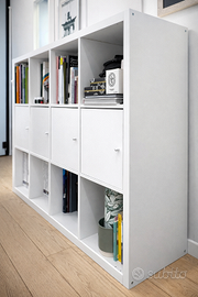 IKEA KALLAX 4x3 bianco con ante - ottime condizion