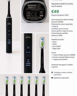 Philips Sonicare HX992B piu 6 testine