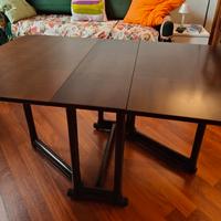 Tavolo consolle pieghevole bambù - salvaspazio