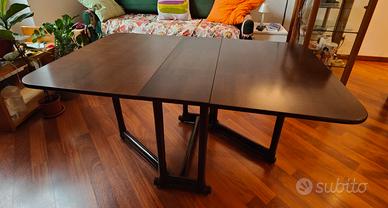 Tavolo consolle pieghevole bambù - salvaspazio