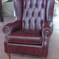 Poltrona Bergere' in pelle o velluto