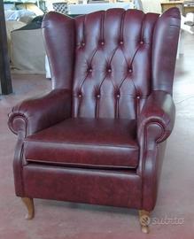 Poltrona Bergere' in pelle o velluto