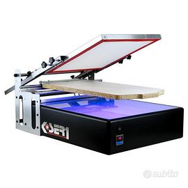Macchina Serigrafica con espositore a lampade UV