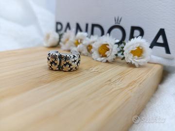 pandora flower burst clip charm in argento 925 ori
