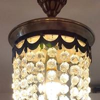 Antico lampadario e coppia di applique