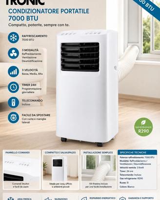 Condizionatore portatile TRONIC da 7000 BTU,