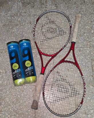 Kit Tennis - 2 Racchette + 2 Tubi di Palline