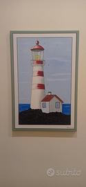 Quadro faro dipinto a mano 40x60