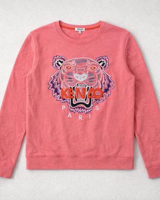Felpa Kenzo con Tigre Ricamata - Rosa XS