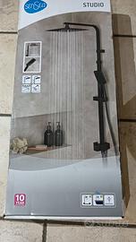 Colonna doccia Nera,senza miscelatore Sensea 