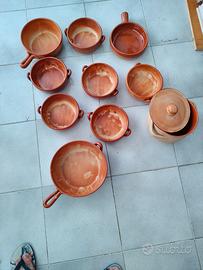 padelle ciotole cocotte tegame terrina
