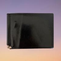 Portacarte uomo in pelle nero con clips fermasoldi