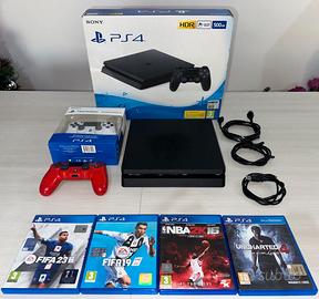 PlayStation 4 Slim SSD 500GB + 2 Joypad + 4 Giochi
