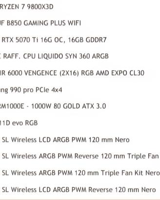 Pc gaming fascia alta 5070ti ryzen 9300x3D