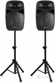 Vonyx VPS152A Set di Altoparlanti Attivi 1000 W 15