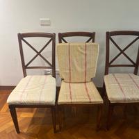 Sedie in vero legno foderate