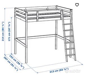 LETTO IKEA 1 PIAZZA 1/2 A SOPPALCO 