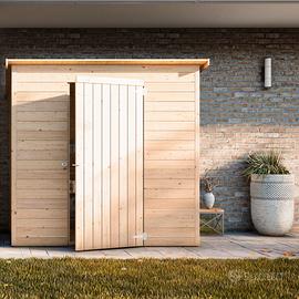 Casetta in legno da giardino addossata Lady 2x1