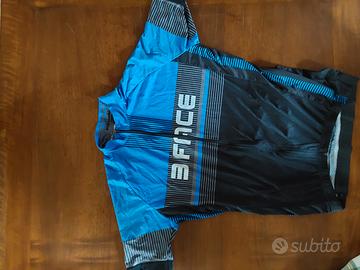 Completo ciclismo blu/nero