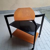 porta tv metallo e legno con rotelle