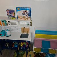 cucina per bambini con porta libri o giocattoli 