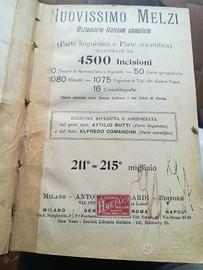 Il Nuovissimo Melzi Dizionario Italiano anno 1913