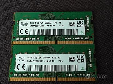 32Gb (2x16Gb) SK Hynix DDR4 Sodimm 3200Mhz