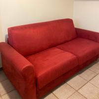 Divano letto rosso