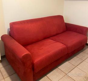 Divano letto rosso