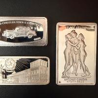 3 lingotti argento 925