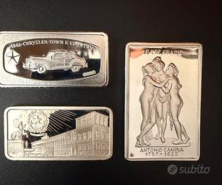 3 lingotti argento 925