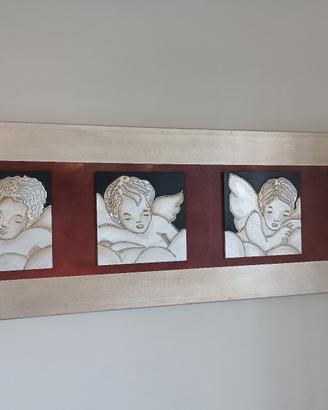Pintedecor, quadro con angeli. Cm(160*50)