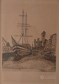 Quadro porto di Savona 