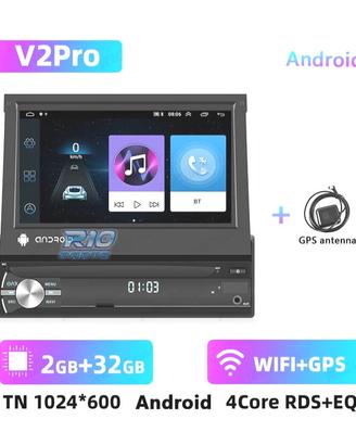 RADIO GPS ANDROID 1DIN TATTILE GPS