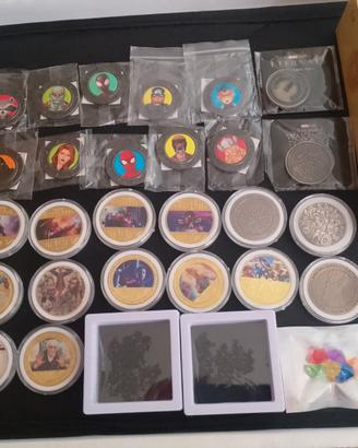 44 monete Marvel,grande lotto a metà prezzo+omaggi
