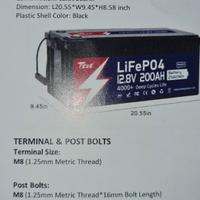 Batteria 12v 200ah lifep04 bms daly bluetooth da