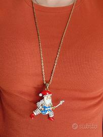 Collana con ciondolo Babbo Natale