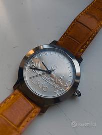 orologio 500lire con cinturino in coccodrillo 