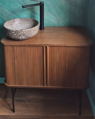 Mobile lavabo legno cannettato