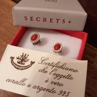 Orecchini argento e corallo