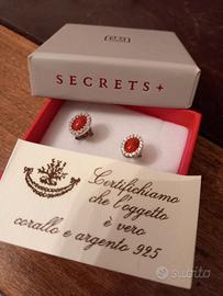 Orecchini argento e corallo