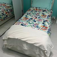 letto singolo contenitore con materasso