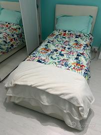 letto singolo contenitore con materasso