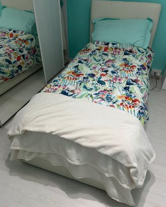 letto singolo contenitore con materasso