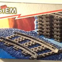 LEGO 4520. Otto binari curvi Lego System 9V
